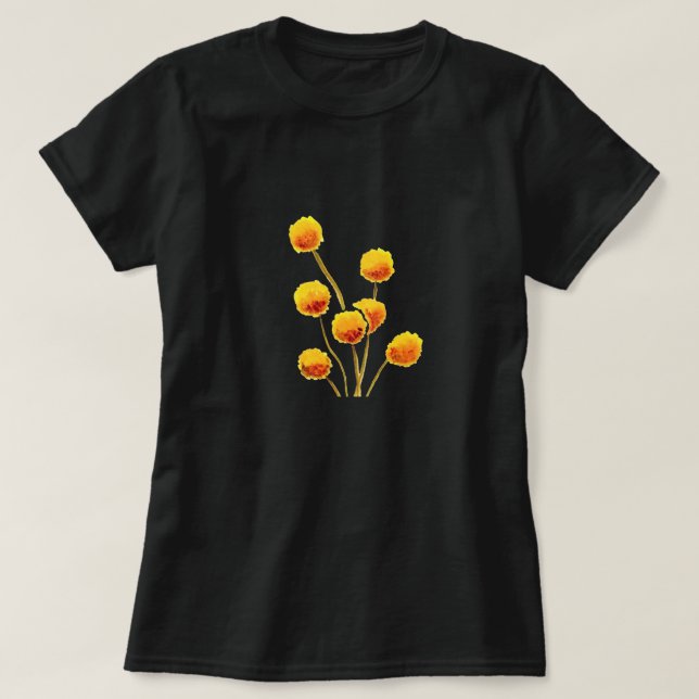 Camiseta Flor australiana nativa del botón Billy (Diseño del anverso)