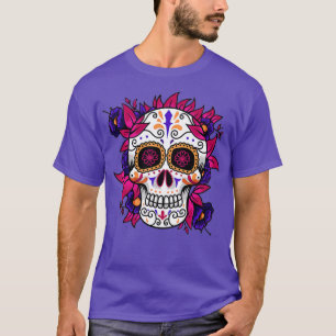 Camiseta Flor Azúcar Skull Divertido Día De Regalo Muerto P