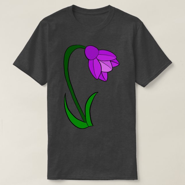 Camiseta Flor azul (Diseño del anverso)
