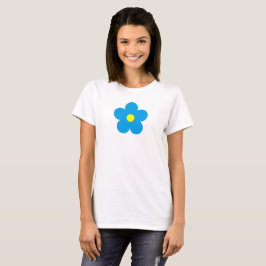 Camiseta Flor azul