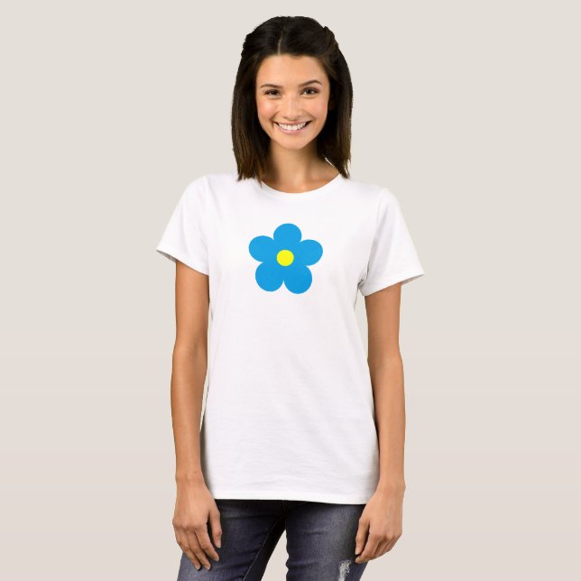 Camiseta Flor azul (Anverso completo)