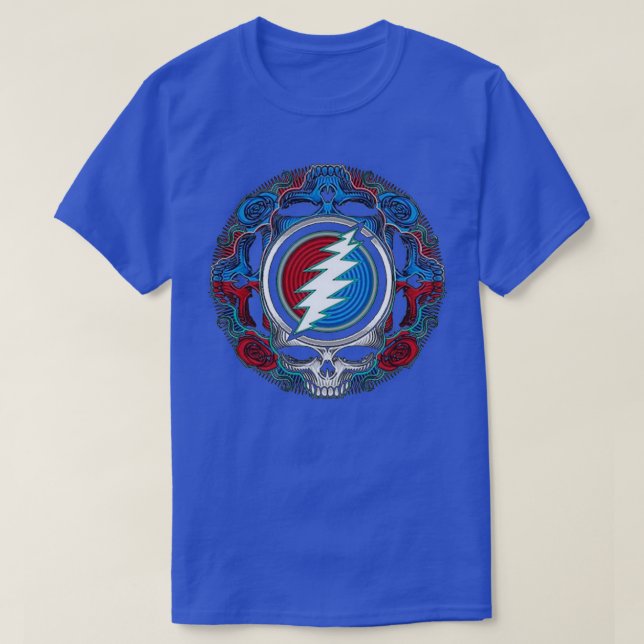 Camiseta Flor azul (Diseño del anverso)