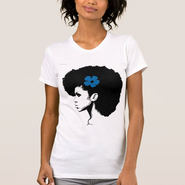 Camiseta Flor azul (Anverso)