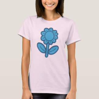 Camiseta Flor azul