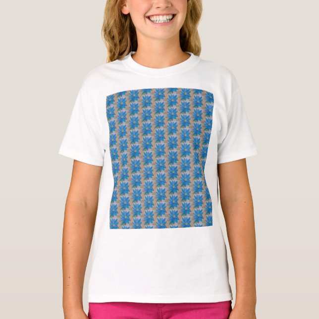 Camiseta Flor azul (Anverso)