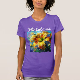 Camiseta Flor azul amarillo amarillo intenso diurno