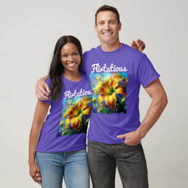 Camiseta Flor azul amarillo amarillo intenso diurno