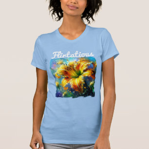 Camiseta Flor azul amarillo amarillo intenso diurno