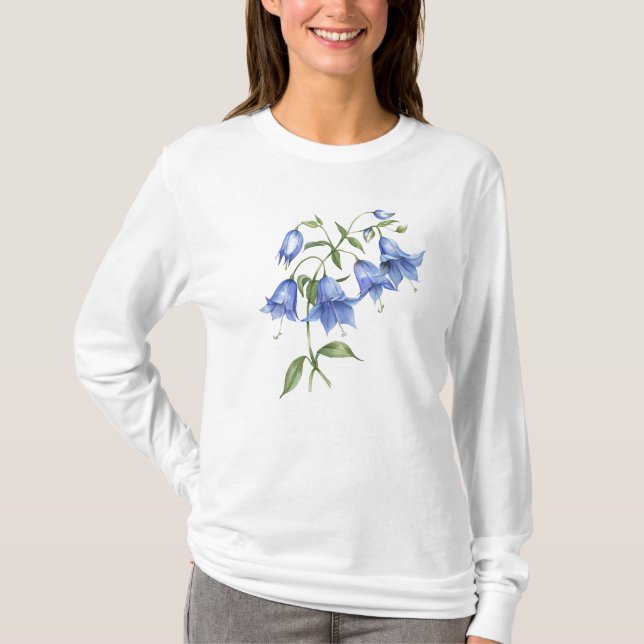 Camiseta Flor azul Bellflower (Anverso)