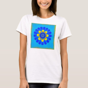 Camiseta Flor azul de baño