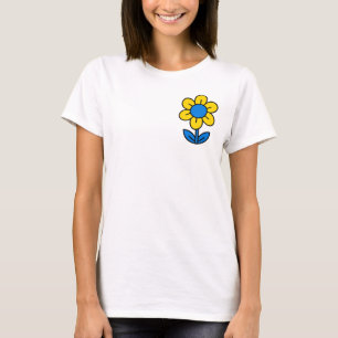 Camiseta Flor azul y amarilla al estilo ucraniano