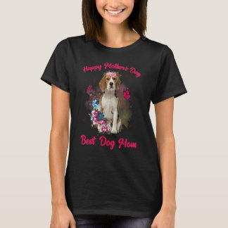 Camiseta Flor beagle feliz día de la madre al mejor perro