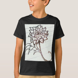 Camiseta flor blanca de rosas