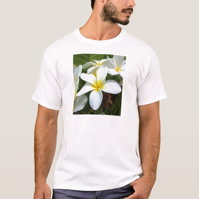 Camiseta Flor blanca del Plumeria de Hawaii (Anverso)