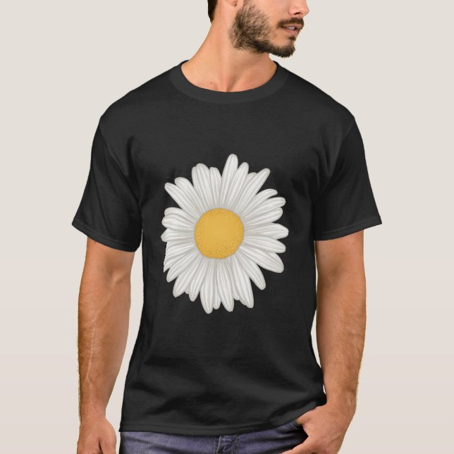 Camiseta Flor blanca Gerbera Daisy (Anverso)
