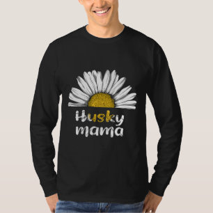 Camiseta Flor blanca Husky Mama