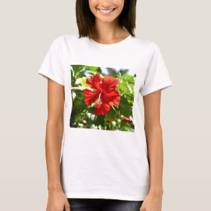 Camiseta Flor brillante de Hibiscus rojo en Hawái