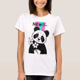 Camiseta Flor Chubby Little Panda Love