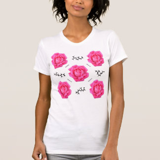 Camiseta Flor científica de química rosa