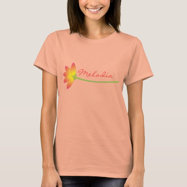 Camiseta Flor colorida (Anverso)