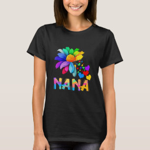 Camiseta Flor Colorida Nacimiento De Corazón Pequeño Para N