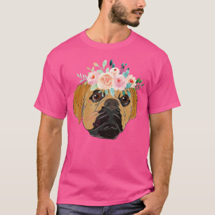 Camiseta Flor Corona Dueño de Perro Floral Raza de Perro Lu