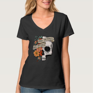Camiseta Flor Cráneo Hal Emocionalmente Insípida Emocionalm