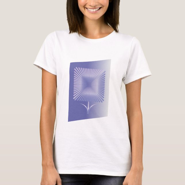 Camiseta Flor cuadrada violeta (Anverso)