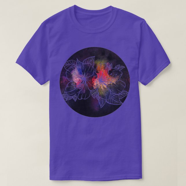 Camiseta Flor Daylily de color blanco (Diseño del anverso)