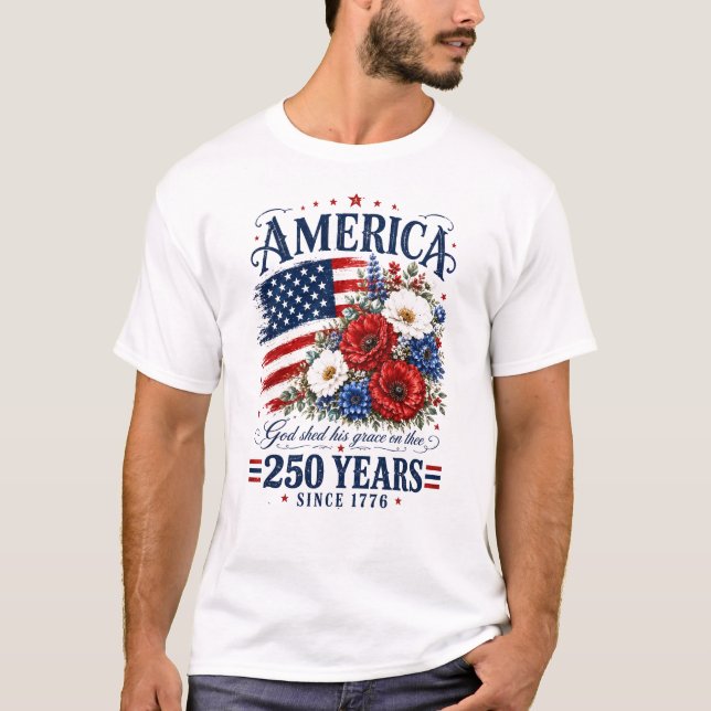 Camiseta flor de 4 de julio (Anverso)