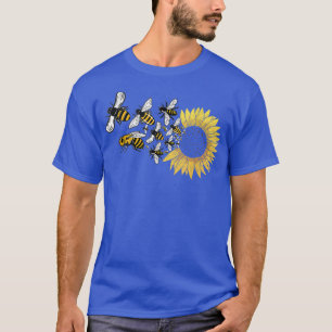 Camiseta Flor de abejas girasol