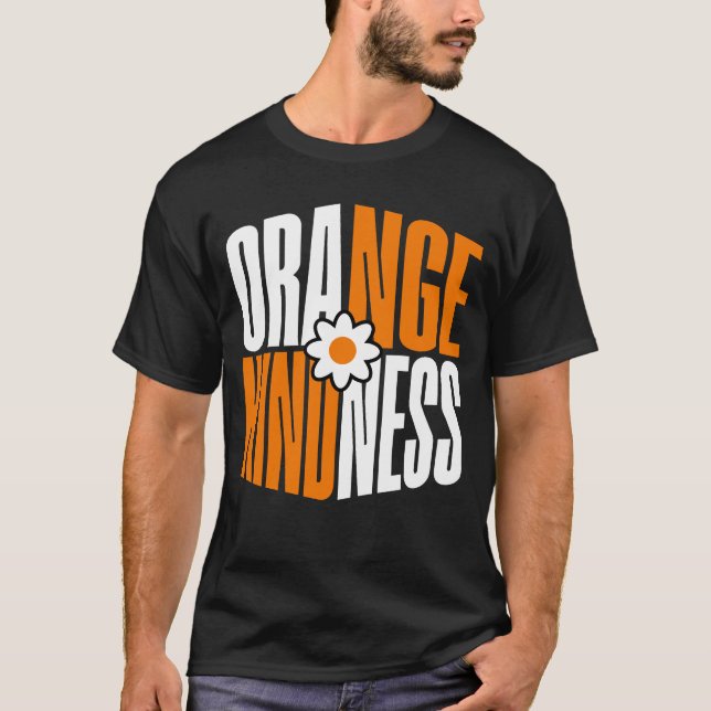 Camiseta Flor de amabilidad naranja (Anverso)
