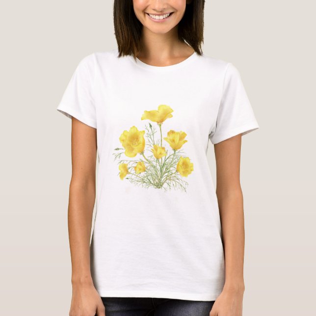 Camiseta Flor de amapola de California (Anverso)