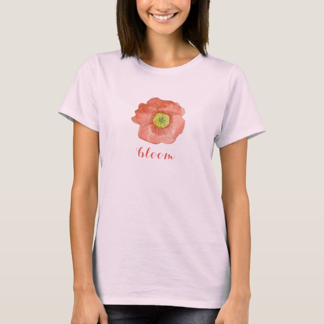 Camiseta Flor de amapola Motivadora (Anverso)