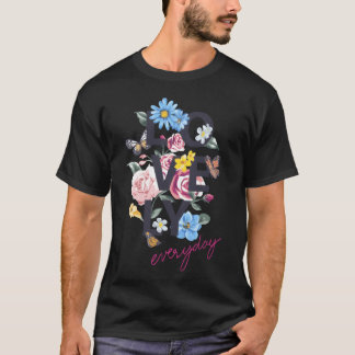 Camiseta Flor de Amor Divertido Todos los Días