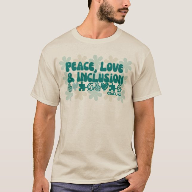 Camiseta Flor de amor e inclusión por la paz (Anverso)