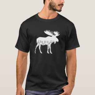 Camiseta Flor de animales de alce suave