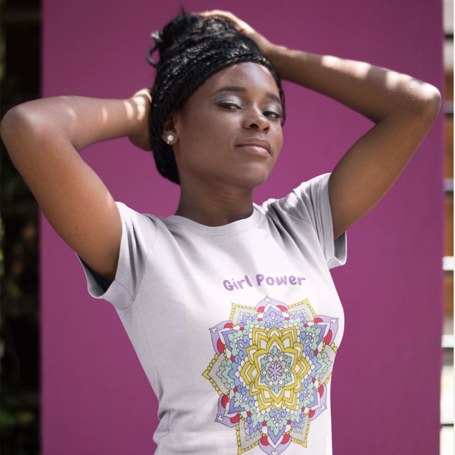 Camiseta Flor de arcoiris personalizada Mandala T-Shirt (Subido por el creador)