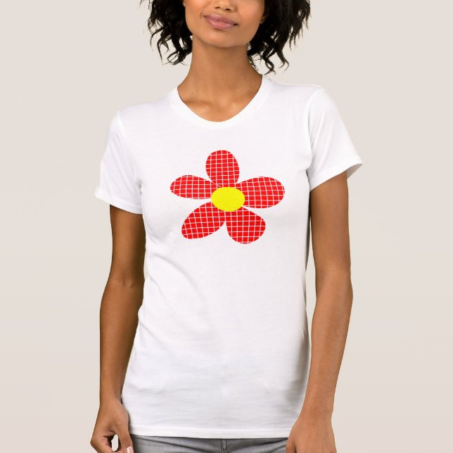 Camiseta Flor de arte pop - Personalizada (Anverso)