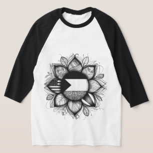 Camiseta Flor de bandera palestina, Palestina libre, flor
