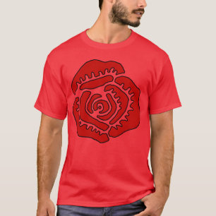Camiseta Flor de Begonia Roja Escarlata Hippie Festival Jam