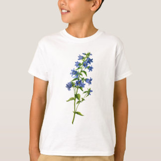 Camiseta Flor de Bellopa con hojas de Nettle Azul extraída 