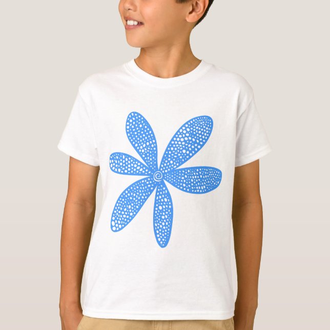 Camiseta Flor de bonito - Azul bebé (Anverso)