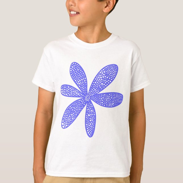 Camiseta Flor de bonito - Azul eléctrico (Anverso)