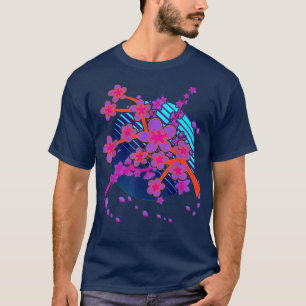 Camiseta Flor de Bonito japonesa Sakura 80 Vaporwave Cherry