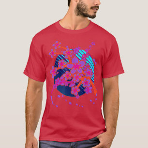 Camiseta Flor de Bonito japonesa Sakura 80 Vaporwave Cherry