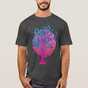 Camiseta Flor de Bonito japonesa Sakura 90 Vaporwave Cherry