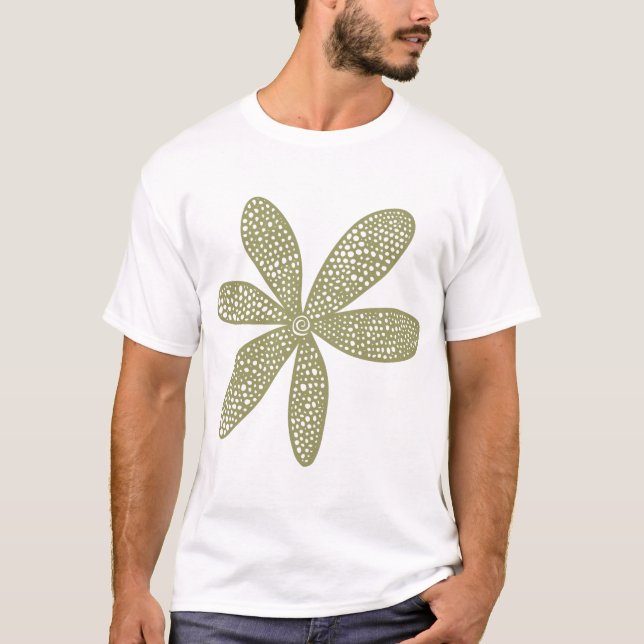Camiseta Flor de bonito - Khaki (Anverso)