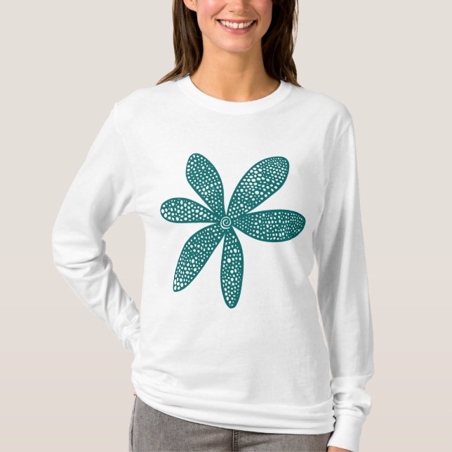Camiseta Flor de bonito - Moss Green (Anverso)