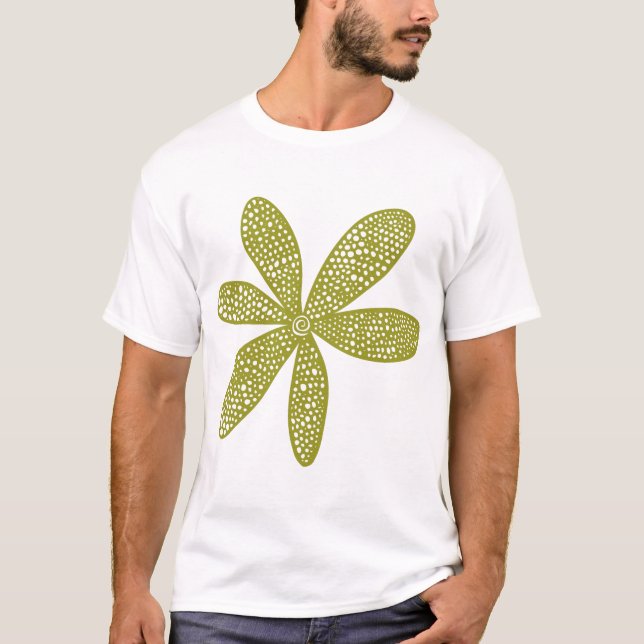 Camiseta Flor de bonito - Oliva (Anverso)